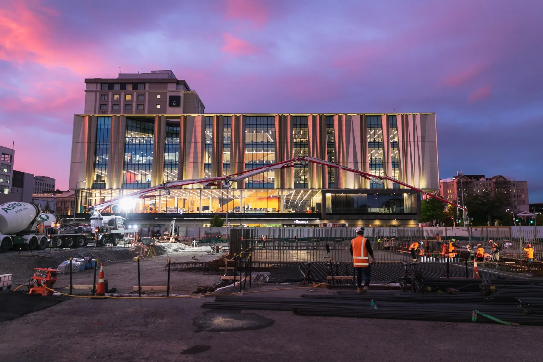 Court Theatre Hawkins Christchurch Sunrise Upsite