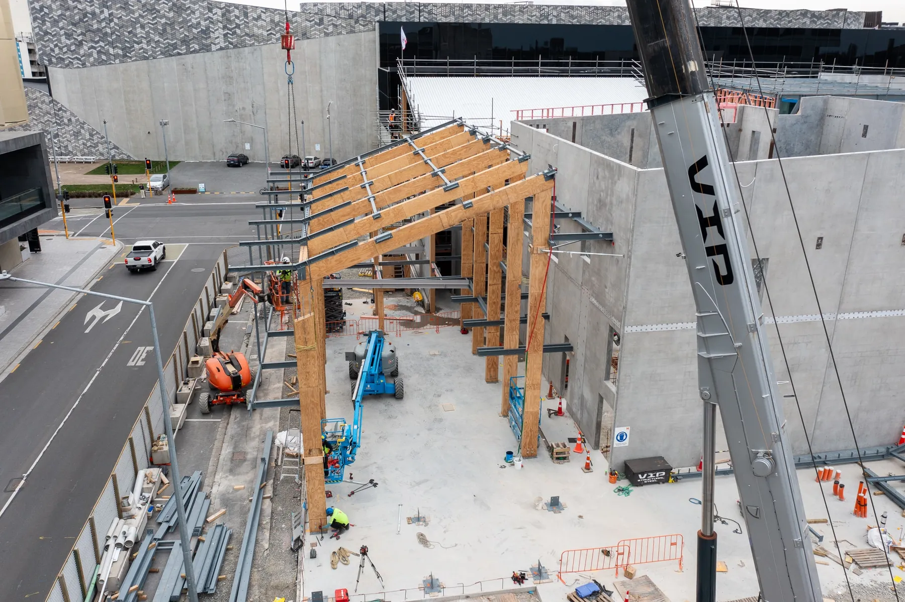 court theatre christchurch new zealand construction upsite drone photography